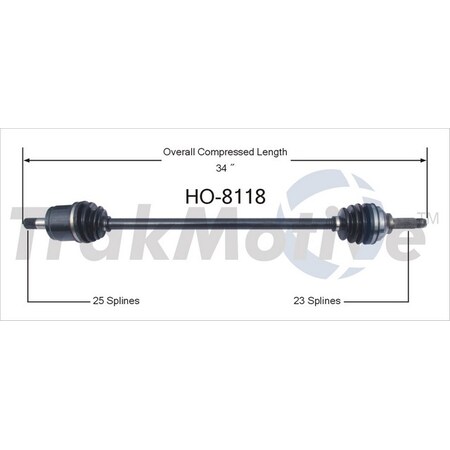 Surtrack Axle Cv Axle Shaft, Ho-8118 HO-8118